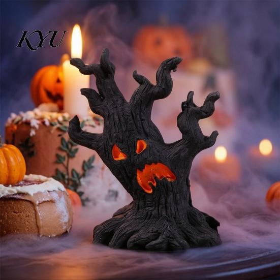 Realistic Tree Monsters Sculptures Halloween Miniature Demons Ornaments, Resin Micro Landscape Figures, Dark Gift for Handicraft Lovers Forest