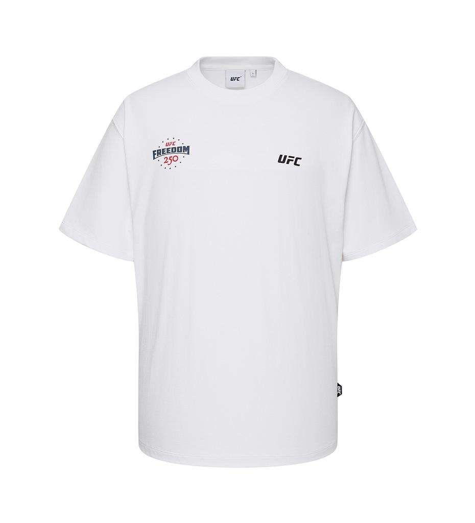 UFC SPORT Ufc Freedom 250 Relaxed Fit Short Sleeve T-Shirt Off-White U2Ssx2129Ow