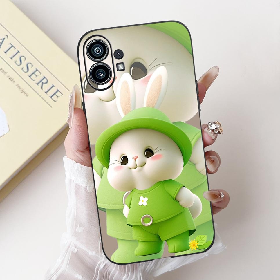 Für Nichts Telefon (1) (2) (2a) (3a) Pro Handyhülle für Nothing Phone1 2 2a 3a Rückabdeckung Cartoon Blume Stoßstange Weiches TPU Silikon