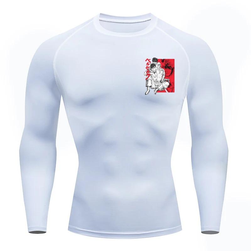 Guts Santa Hat Graphic Compression Shirts Men Gym Workout Running Tshirt Summer Athletic Quick Tees Tops Short Sleeve Rash Guard