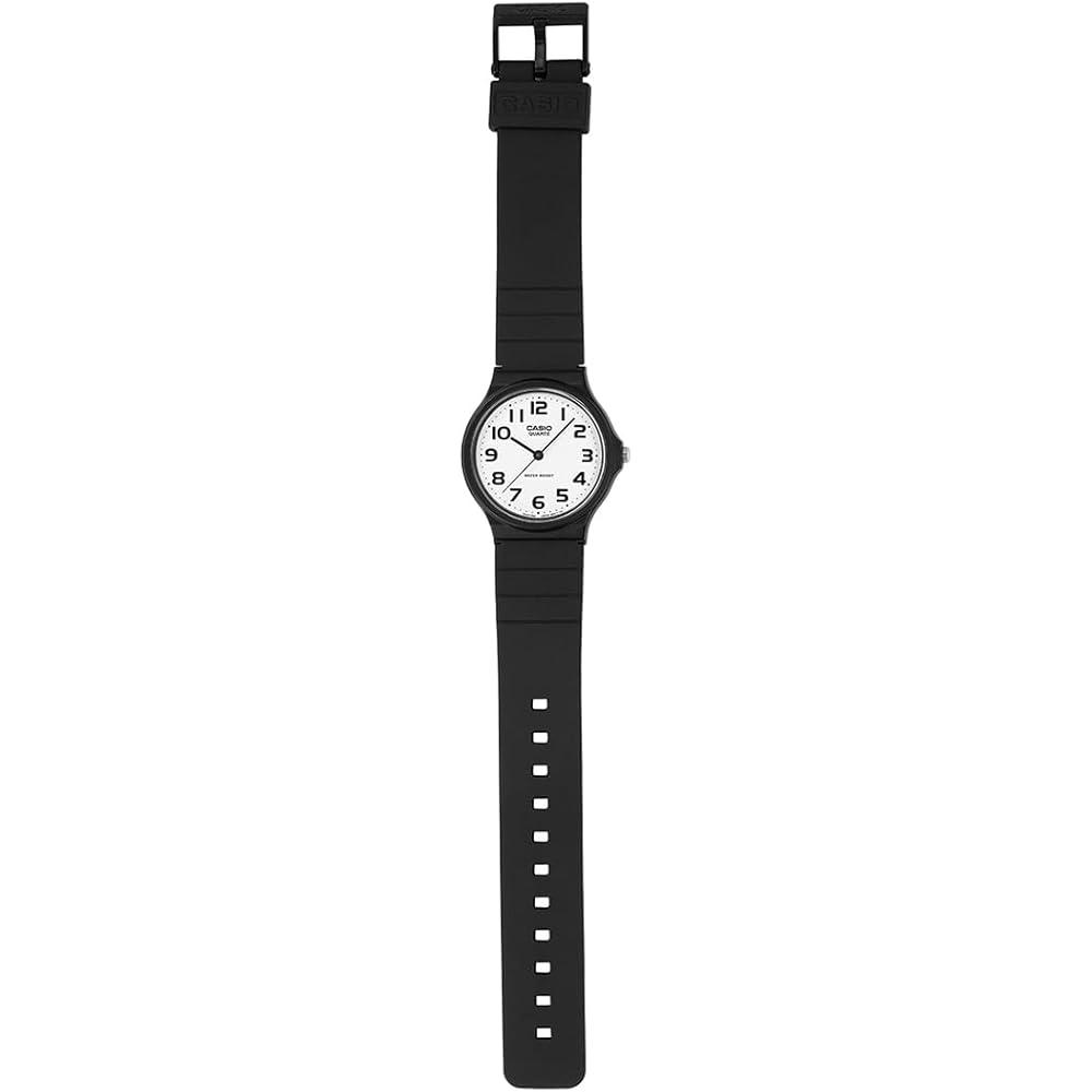 Casio Standard MQ-24-7B2 Men's Watch Analog Quartz White Dial Black Strap