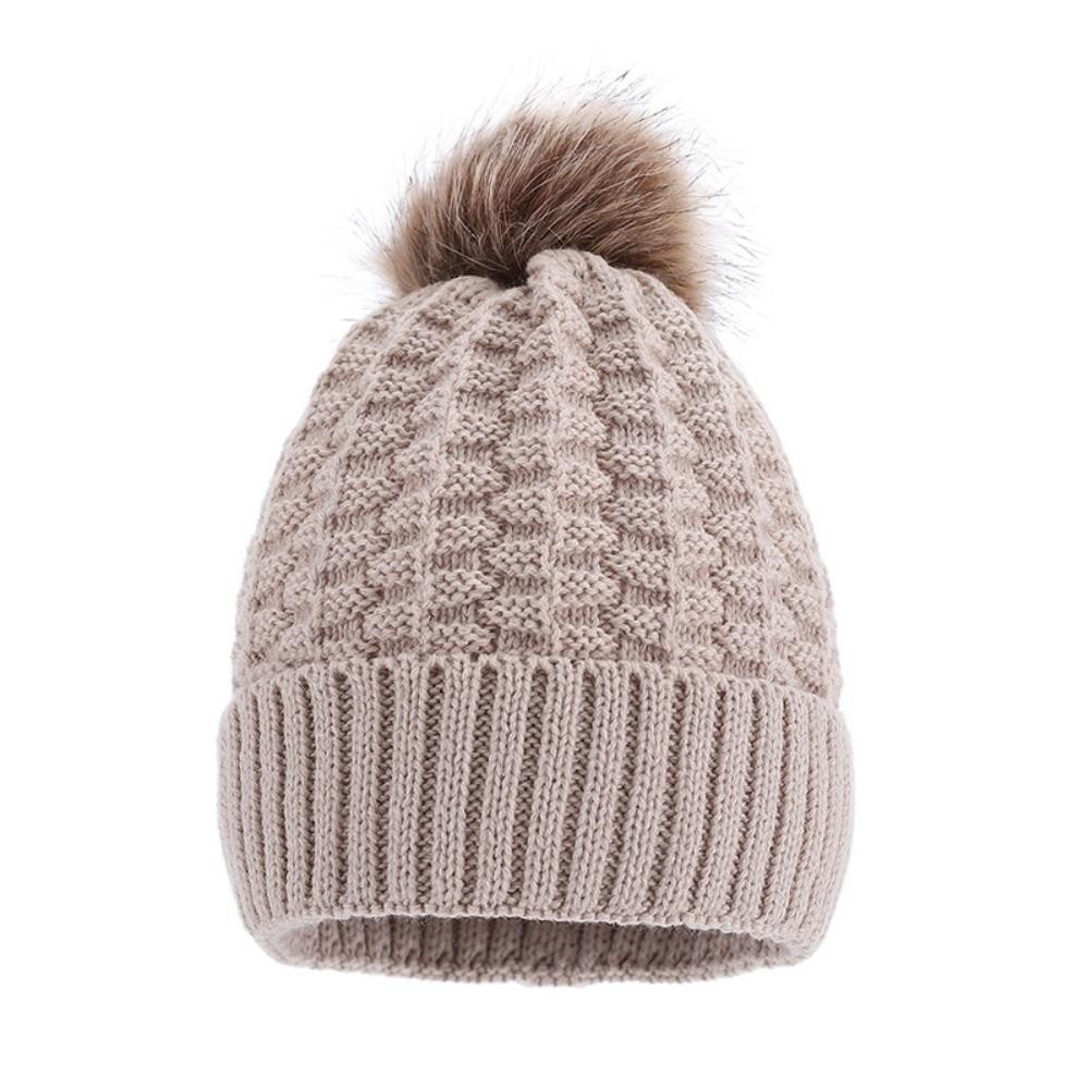 Thicken Knitted Hats Coldproof Crochet Cap Fashion Winter Hat Women