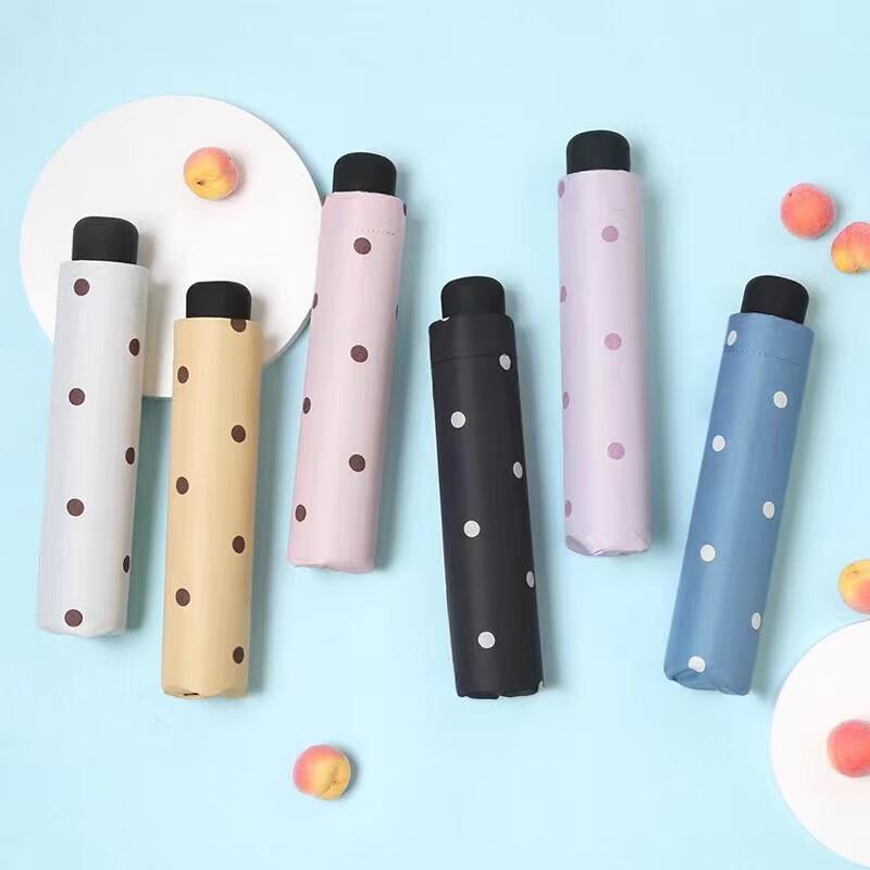 Классический трехскладной зонт Yuanlong в горошек