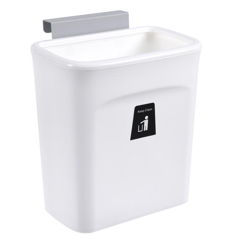Wall-Mounted Kitchen Trash Can with Handle and Inner Bucket for Cabinets