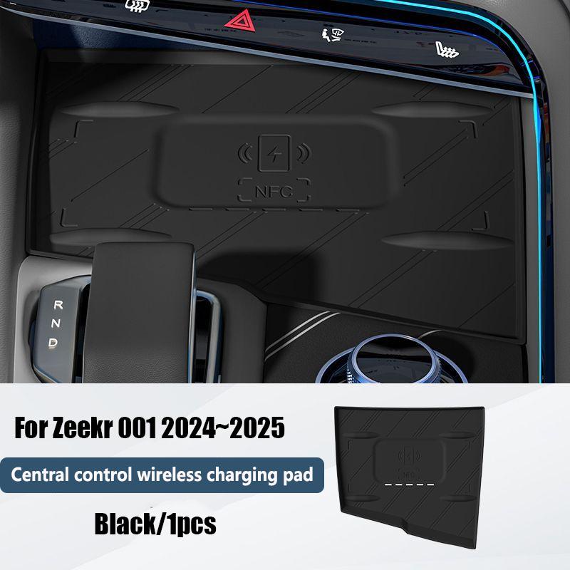 Car Interior Central Control Wireless Charging Pad For Zeekr 001 2024 2025 Anti-slip Silicone Cover Mat Sticker Auto Accessories