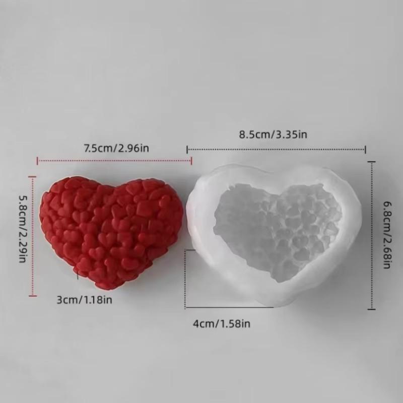 

Valentine s Day Love Rose Silicone Candle Mold 3D Love Flower Chocolate Cake Fudge Making DIY Soap Gypsum Resin Crafts Molds
