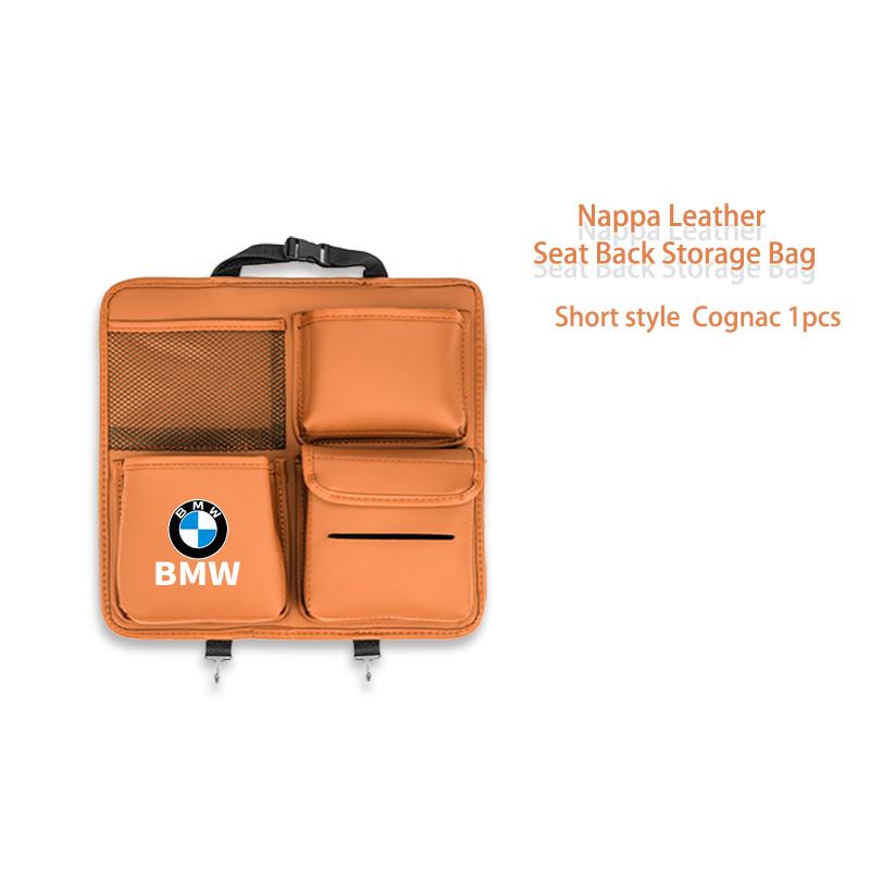 Car Multi-Pocket Hanging Back Seat Storage Bag Anti Kick Pad Accessorty For BMW E30 E34 E36 E39 E46 E52 E53 E60 E61 E62 E70 E71