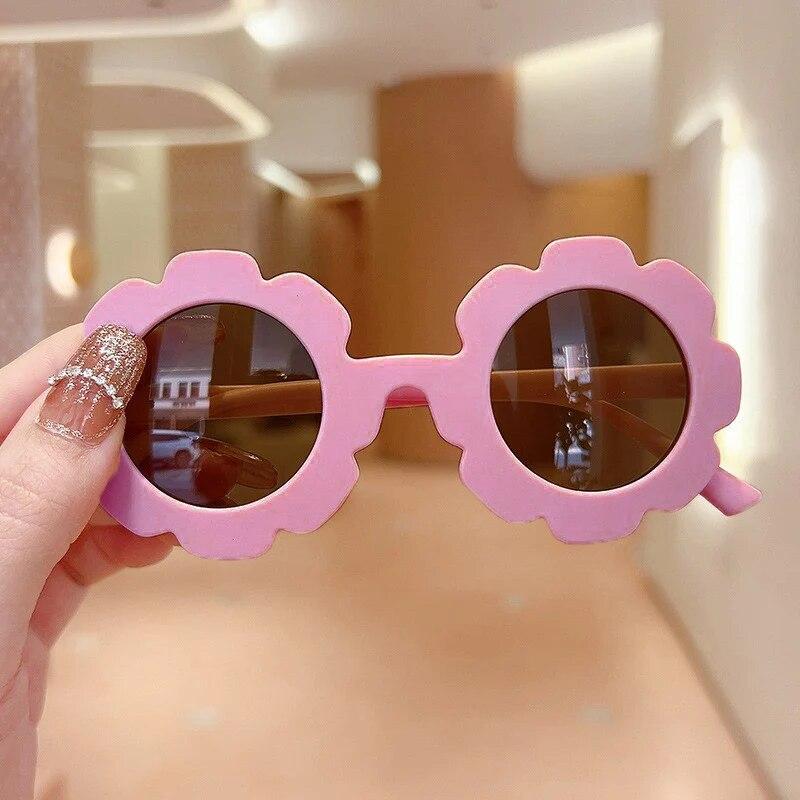 Kids Sunglasses Cartoon Heart Sunflower Sunglasses Girls Boy Children Outdoor Round UV400 Sun Glasses Kids Sunglasses