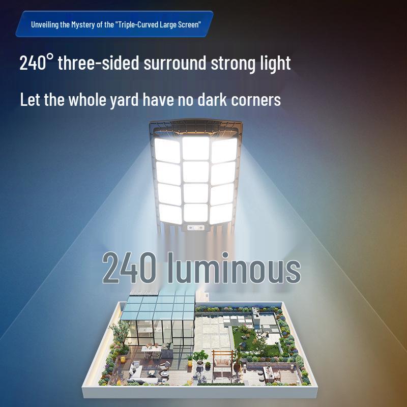 Smart Solar LED Street Light with Remote Control - Super Bright Outdoor Courtyard Lamp