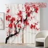 Set Of 2 Modern Flat Printing Jit Curtains Without Rod Cherry Blossom Drapes Pattern Polyester Gifts Curtain