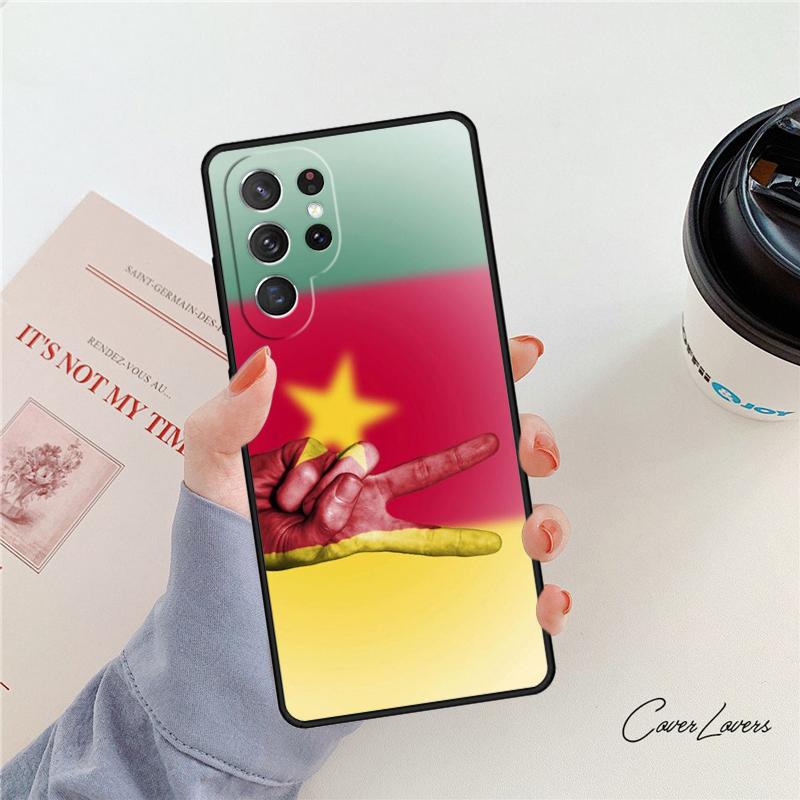 Cameroon National Flag Phone Case For Samsung Galaxy S24 S25 S23 S22 Ultra Note 10 20 Plus S20 S21 FE Cover