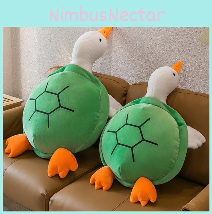 Funny New Turtle Goose Big Plush Toy Turtle Goose Stuffed Animal Combo Doll Novelty Cushion 65cm