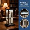 Einzigartige Dekoration Telefonzelle Tischlampe Warmes LED-Licht Klassische Telefonbox-Lampe Telefonzellen-Lampe Café