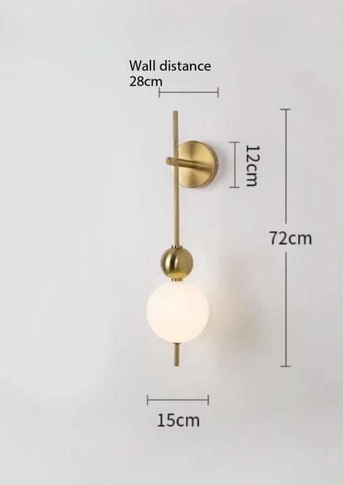 European-style Creative Simple LED Ball Wall Lamp Bedroom Bedside Lamp Living Room Background Wall Corridor Stair Crossing Lamp