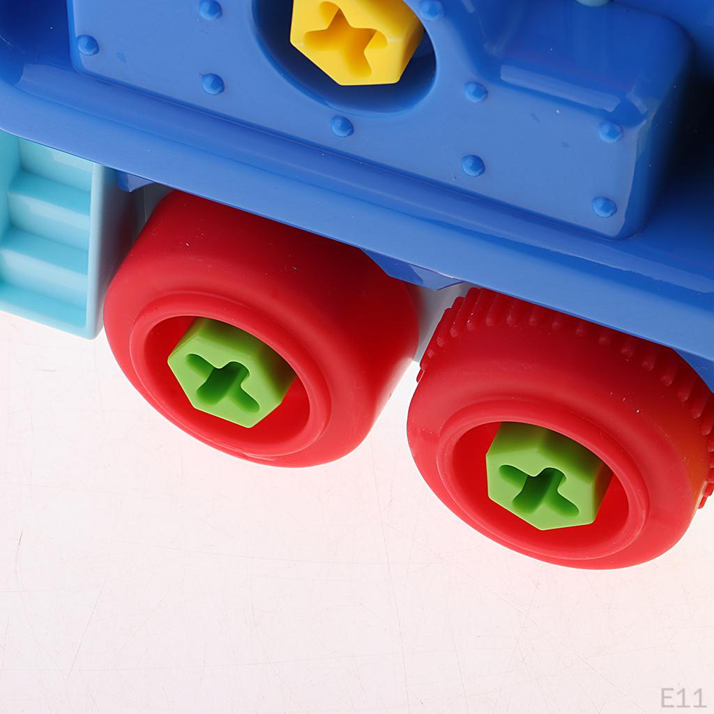 Assembly Plastic Car Simulation Truck Blocks Kit Educational Toys