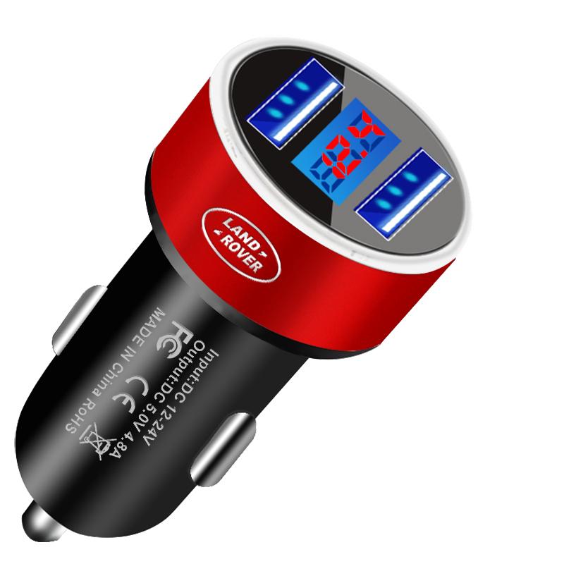 

Автомобильное зарядное устройство 2 USB-порта Быстрая зарядка Цифровой дисплей Автомобильные аксессуары для Land Rover Discovery Range Rover Evpque Defender Автомобильный держатель для очков Rover L322 L405 tou red