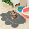Kitten Mat Soft Leak-proof Fine Workmanship Non-slip Easy To Clean Less Waste Cloth Claw Shape Cat Litter Pad for Indoor