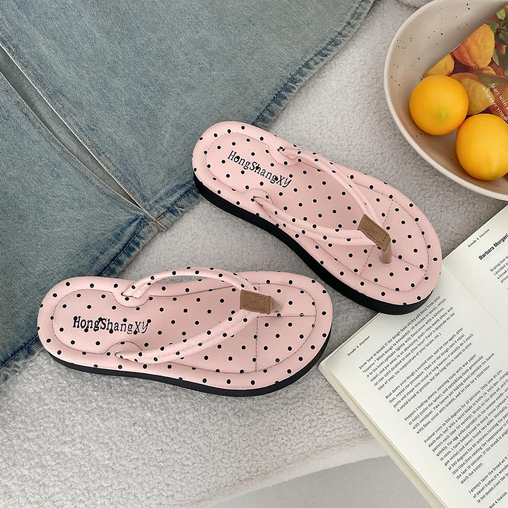 Popular Internet Celebrity High-end Thick-soled Flip-flops Women's Summer Wear 2025 New Skirt French Cool Slippers