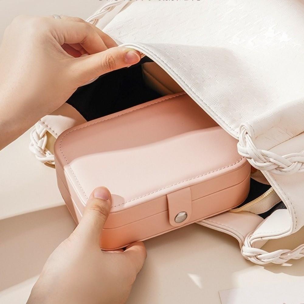 PU Leather Jewelry Box Earrings Jewelry Organizer Case Portable Jewelry Storage Box Display Stand