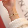 New Natural Hetian Jade Ethnic Style Bracelet Simple Jade and Southern Red Agate Bracelet As a Gift for a Girlfriend