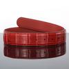 Mei Mary Smooth buckle belt, double-sided cowhide crocodile pattern belt, genuine leather