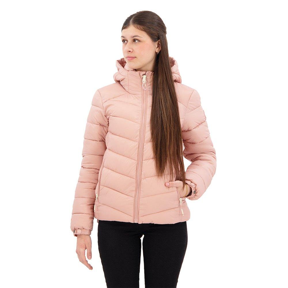 Superdry Fuji Padded Jacket long length rose poudré vintage