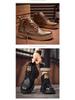 Men's Trendy Retro Martin Boots: Breathable, Non-Slip, Height-Enhancing, Shock-Absorbing, Comfortable, Wear-Resistant, All-Match.