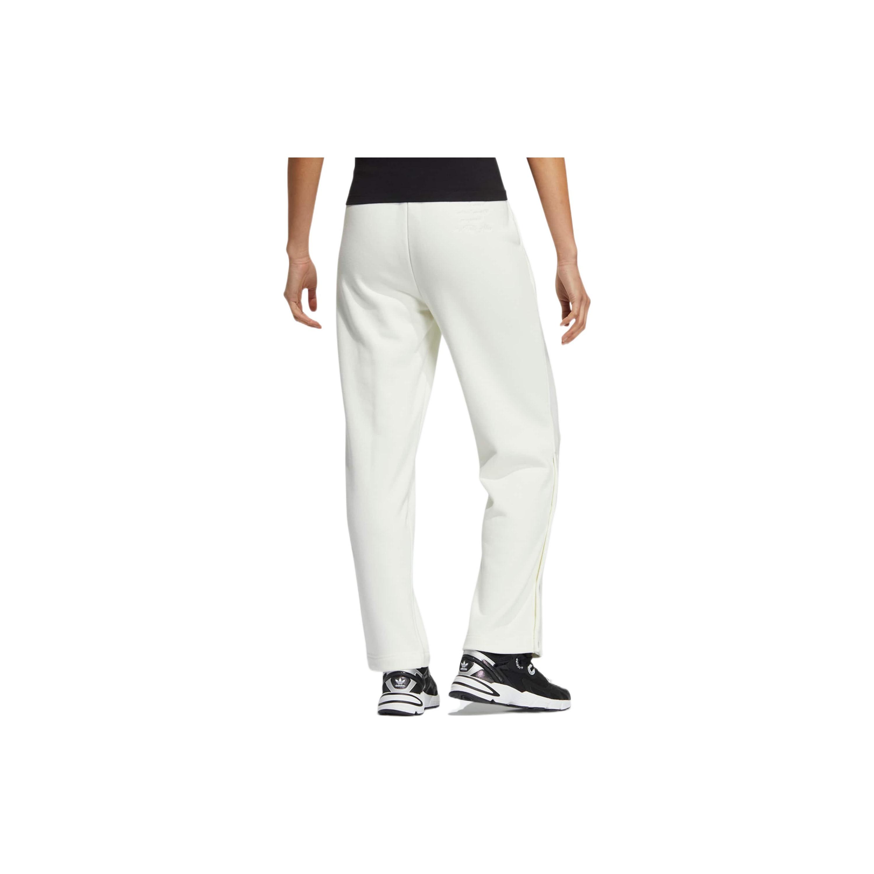 Adidas Оригинальные однотонные прямые спортивные брюки с логотипом и эластичным поясом — фото 3
