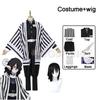 Anime Demon Slayer Kimetsu No Yaiba Iguro Obanai Haori Kimono Cosplay jelmez Paróka Kígyó Kellékek Fehér Halloween jelmez