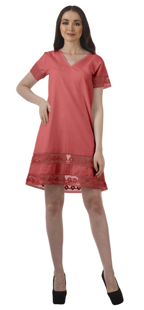 Moomaya Cotton Flex Casual Solid Beach Summer Outfit Womens Cocktail Dresses