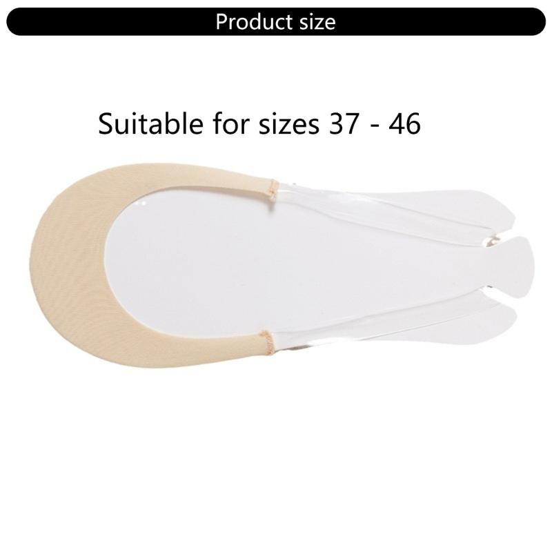 Toe Toppers Liner Socks Women's Low Cut Liner Socks with Slings Back Invisible No Show Half Socks for Heel Dress Shoes