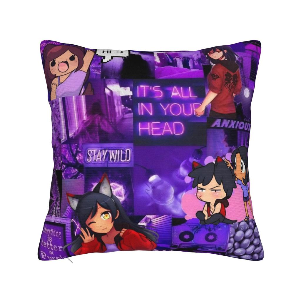 A-Aphmau Cartoon Pillow Cover Stuff Soft Cushion Cover Decorative  Throw Pillow Case Cover Home Multiple Sizes