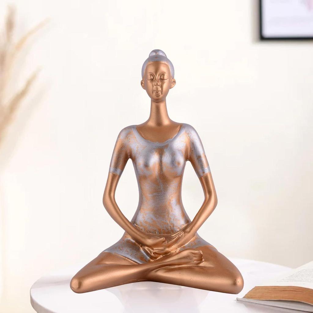 Resin Yoga Lady Home & Office Decor Fantasy Showpiece