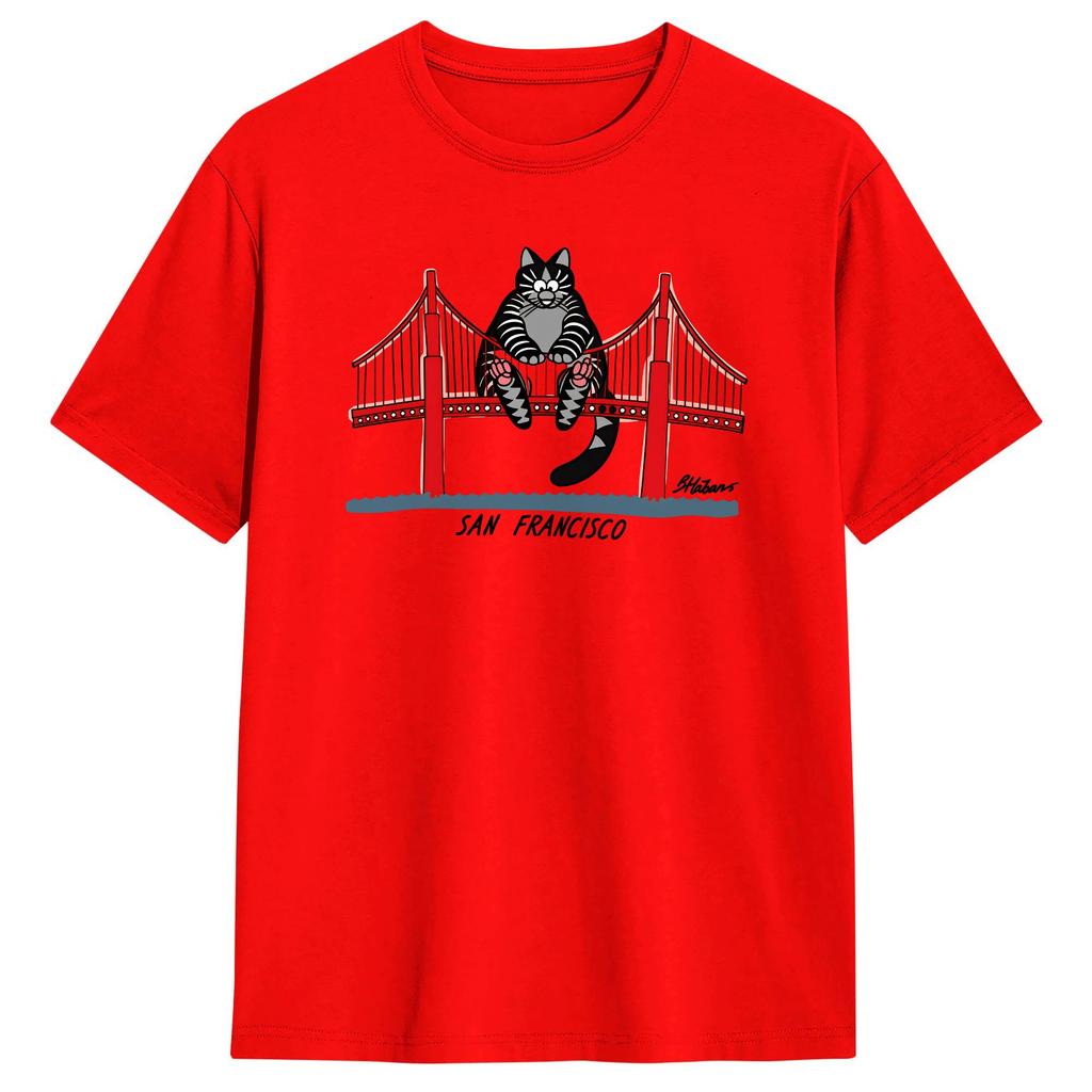 Proiectul Hail Mary Ryan Gosling B Kliban Pisică Podul San Francisco Timp Liber Bumbac Tricou Mânecă Scurtă Tricouri Gât Rotund Îmbrăcăminte