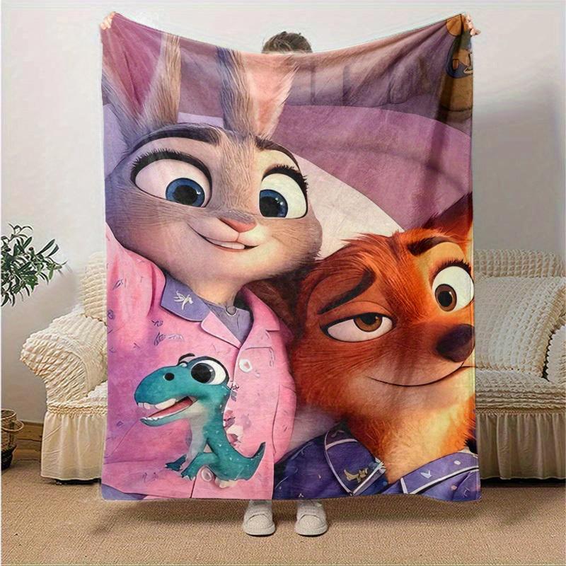 1 ks, Zootopia Filmové Postavy Deka na Zahřátí Domácí Dekorace, Potah na Pohovku, Venkovní Deka, Dárek pro Přátele, Flanelová Deka Perfektní do Postele