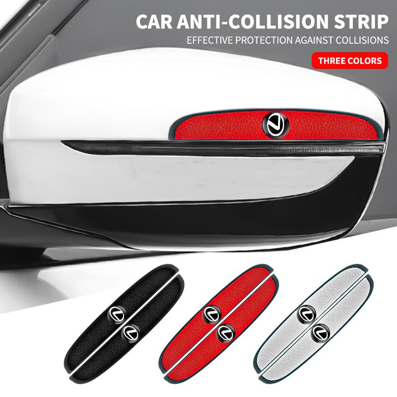 4pcs Rubber Bumper Strip Car Door Anti-Collision Emblem Sticker For Lexus F-SPORT ES RX NX LS UX LM LX GX LC RZ IS CT GS RC HS