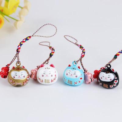 Sino de Vento Gato da Sorte Japonês e Pingente para Chaveiro
