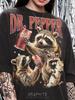Dr Pepper Mýval Comfort Colors® Tričko, Vintage Mývalový Panda Grafický Styl Retro Trička, Příroda Y2K Streetwear 90. Léta,