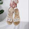 Women Summer Plus Size Female Bohemian Style Sandals Flat Sandals Flowers Sandals Flip Flops