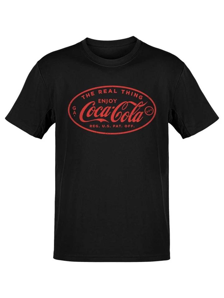 Officially Licensed Coca-Cola Enjoy - The Real Thing Retro Logo Men s T-shirt 4XL