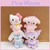 Hello Kitty Melody Kuromi Cinnamoroll Plush Keychain For Cute Bag Decor