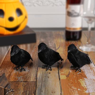 Halloween Tollak Varjú Asztali Dekorációk Fekete Varjú Fotózási Kellékek Pasztorális Madárriasztó Nyugati Ünnepi Kellékek