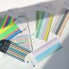8 Sets Transparente Lange Feine Sticker Notizblock Haftnotizen Morandi Neon Klar Haftnotizen Ästhetische Büro Schulbedarf