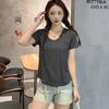 Women's U Neck T-Shirt 2026 Summer Modal Basic Short Sleeve Tshirts Loose Fit Relaxed Casual Tee Tops Solid Pocket Tees