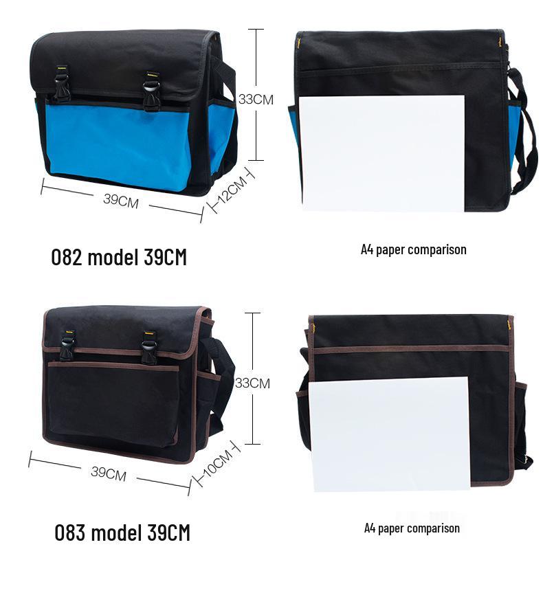 Large Multifunctional Electrician Bag - Thickened Oxford Cloth, Single Shoulder Carry, Toolkit/Appliance Repair.