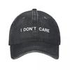 I DONT CARE Vintage Baseball Cap  New Vintage Washed Cotton Baseball Cap Parent Kids Sun Hats
