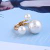 European & American Trendy Pearl Adjustable Finger Ring - Creative & Fashionable Jewelry