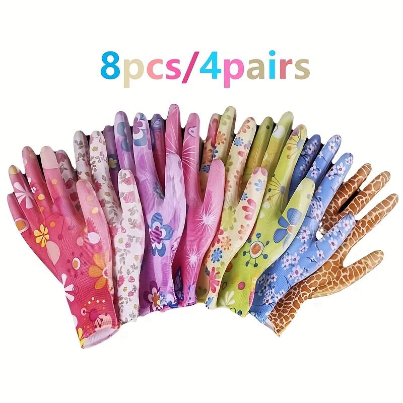 

8/12/18 Pieces Women s Gloves, Breathable All-Season Nylon Gloves, Multi-Functional Printed Gloves, One Size Random Color