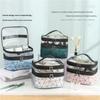 Double-layer Portable Large Capacity Makeup Bag Handheld Travel Waterproof Toiletry Bag Portable Cosmetics Storage Pouch