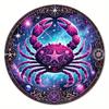 Poster Metallico Arte Murale Segno Zodiacale Vintage Cancro Alluminio Decorazione Cucina